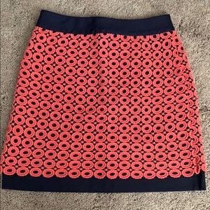 Loft Raylon Eyelet Shift Skirt - size 0 petite